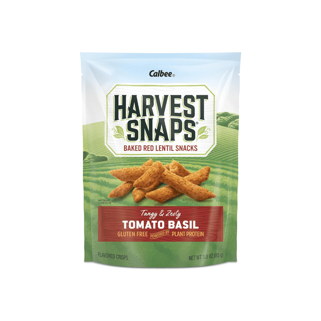 Variety Pack Harvest Snaps Veggie Chips, 4 Flavor Assortment – White Cheddar, Tomato Basil, Zesty Ranch, Caesar - Crunchy & Healthy Snack, Gluten-Free, Plant-Based Protein, 4 Pack
