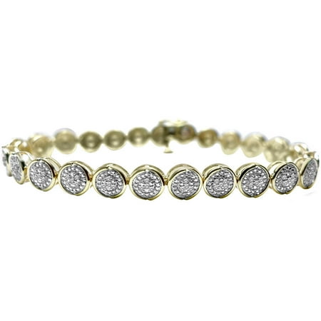 1/2 Carat T.W. Diamond Sterling Silver with 14kt Gold Plate Fashion Bracelet