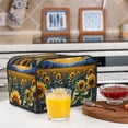 thumbnail image 6 of Uemuo Starry Sky Moon Sunflower Print Toaster Cover 4 Slice, Small Kitchen Appliance Covers, Toaster Oven Cover with Loop, Bread Machine Cover Dust Cover Protection, 6 of 7