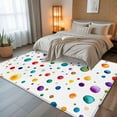 thumbnail image 5 of 5x7 Area Rugs, Colorful Polka Dot Non-Skid Rubber Backing Large Rectangle Rugs - Living Room Bedroom Home Office, Rainbow Color Polka Dots Abstract Indoor Floor Mat Carpets Washable Rug, 5 of 9
