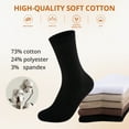 thumbnail image 2 of EALLCO 10 Pairs Womens Crew Socks Cotton Casual Socks for Women Lightweight Athletic Running Socks, 2 of 12