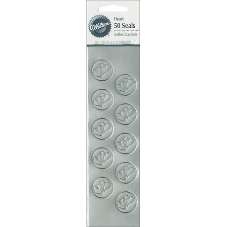 Seals 50/pkg-silver Heart