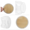 thumbnail image 4 of Unique Bargains 1 Pc Decorative Jars Durable 22.93oz Pot-Bellied Jar with Bamboo Lid Clear Organizing Jars 5.12" Height Wood Color Clear, 4 of 5