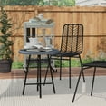 thumbnail image 2 of Outsunny Table d'Appoint en Osier pour Patio avec Plateau en Bois Plastique pour Arrière-Cour, 2 of 10