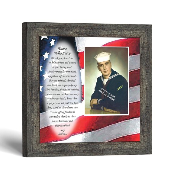 Navy Military Picture Frames, Those Who Serve Keepsake
