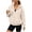 Khaki, variant on Vivianyo HD Women's Fall Oversized Drop Shoulder Zip Hooded Sweatshirt, Womens Solid Casual Long Sleeve Winter Knit Zip Up Hoodies with Kangaroo Pocket, Women's Light Blue, Sizes S-2XL
