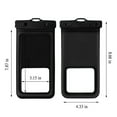 thumbnail image 3 of Sponge Floating Phone Waterproof Pouch IPX8 Dry Bag Case with Lanyard for Beach Swimming Boating Underwater Protection Fits Phones to 7.2 Inch, 3 of 7