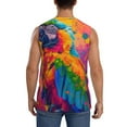 thumbnail image 4 of Salouo Colorful Parrot Jungle Dream A Pattern Men's Sleeveless T Shirts,Men's Regular-Fit Tank Top Sports Shirt for Men Sleeveless Tank Shirt -Large, 4 of 6