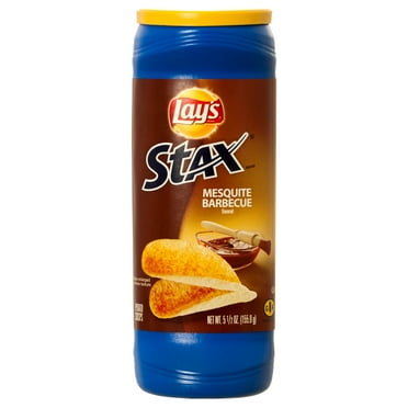 Lay's Stax Mesquite Barbecue Potato Chips, 5.5 oz Canister - Walmart.com