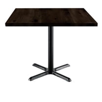KFI Studios Urban Loft 3.5' Square Dining Table, Espresso, X Base