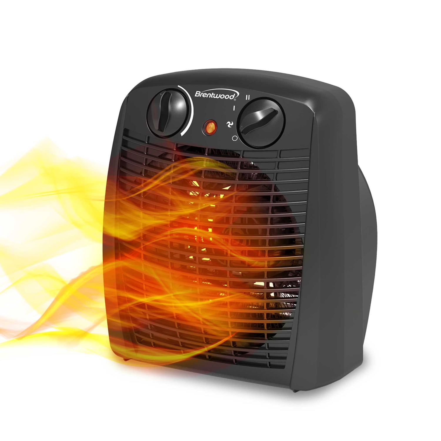 Brentwood 1,500-Watt-Max Portable Electric Space Heater and Fan, Black, H-F305BK