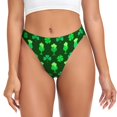 thumbnail image 1 of Fotbe leaves and glasses of beer for St. Patrick's Day Tanga Sin Costuras para Mujer con Estampado – Panties Invisibles, Transpirables y Cómodos para Uso Diario-Large, 1 of 6