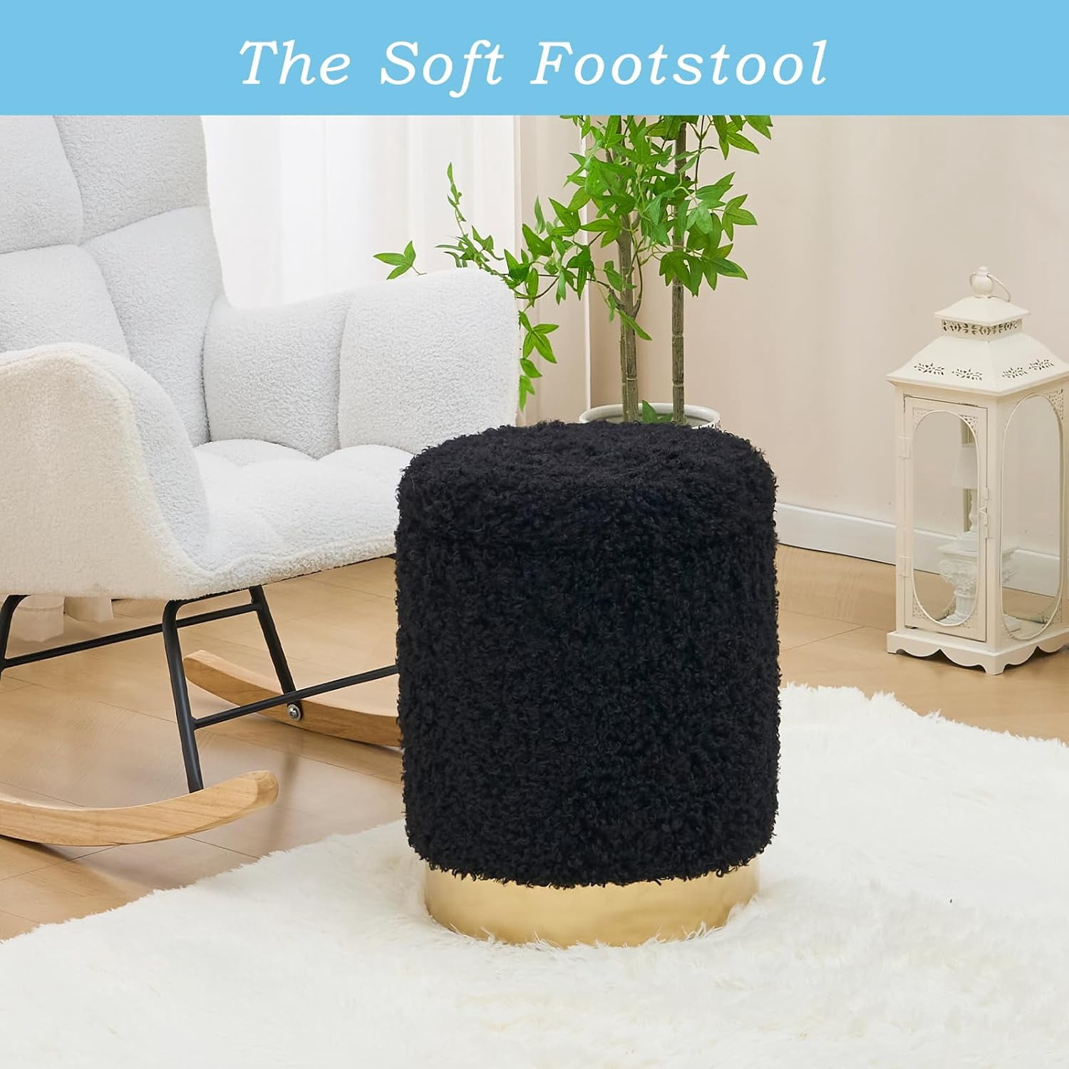 Casa Pura Furniture Elegant Storage Ottoman with Decorative Wooden Lid Modern Stylish Storage Solution for Living Room, Bedroom, and More