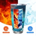 thumbnail image 5 of Cauagu Hawaiian Ship Dolphin Pattern 20oz Tumbler,Stainless Steel Vacuum Insulated Tumbler with Lid Insulated Coffee Mug Thermal Cup with Splash Proof Sliding Lid-Without Straw, 5 of 8