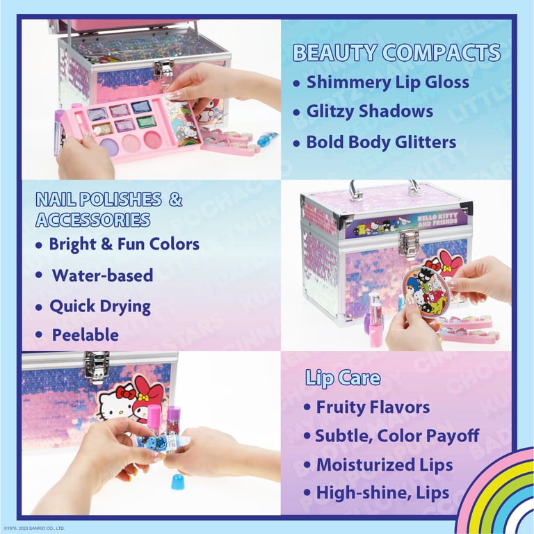 Townley Girl Hello Kitty Train Case Makeup Set, Ages 3+ photo 5