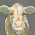 thumbnail image 2 of Goldberger, Jennifer 15x15 Black Ornate Wood Framed with Double Matting Museum Art Print Titled - Blush Faced Cow I, 2 of 4