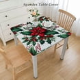 thumbnail image 2 of nygtbtfer  Flourish Contemporary Vinyl Flannel Back Christmas Tablecloth, Red and Berries Holiday Vinyl Tablecloth with Flannel Backing, 2 of 7