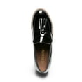 thumbnail image 4 of Women's Loafers Slip On Platform Chunky Penny Heeled Loafers Dressy and Work Shoes BLACK-PAT Size 7, 4 of 8
