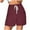 Wine, variant on FNFYFH Clearance Womens Summer Loose Fit Versatile Solid Shorts Stylish Casual Shorts，Blue