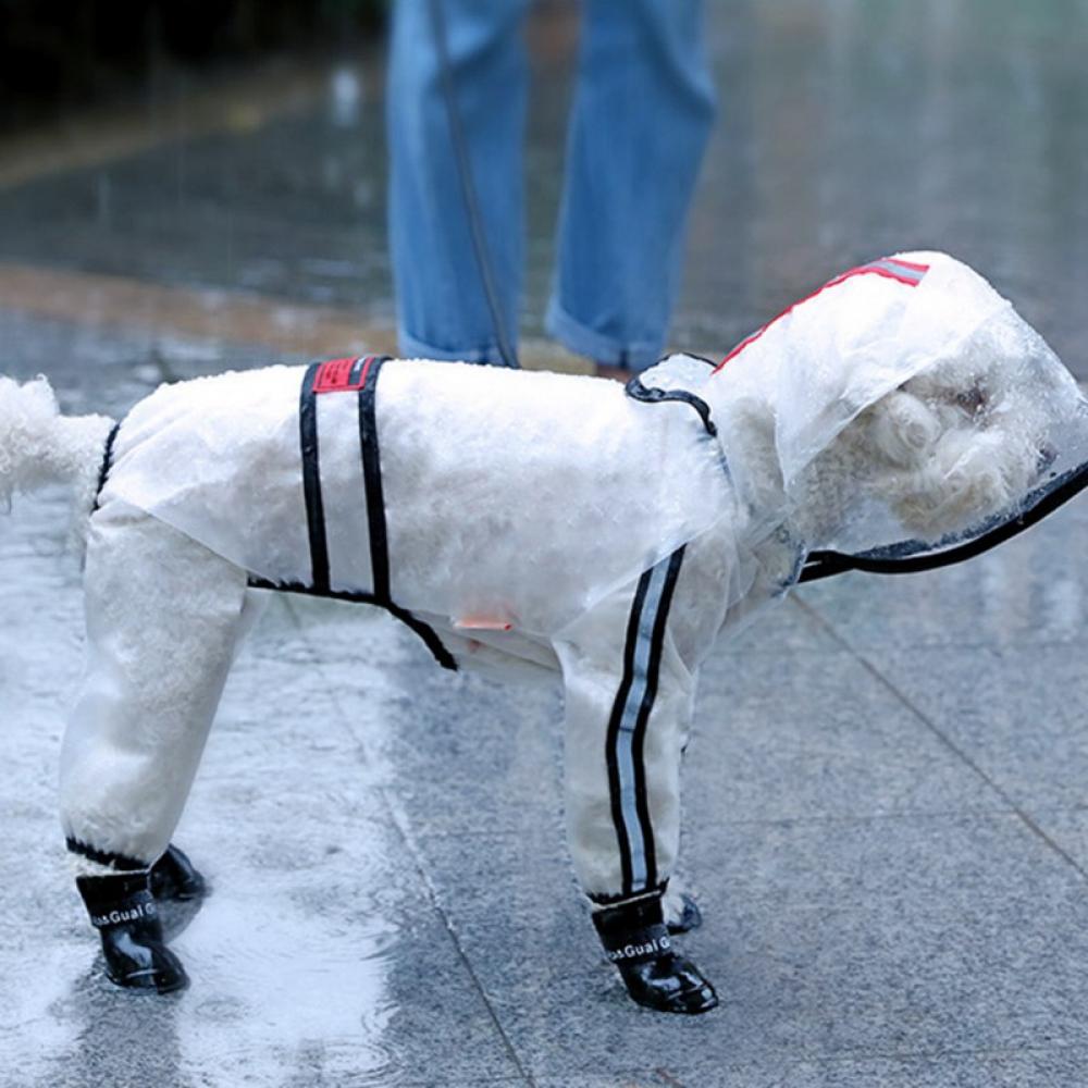 Dog Raincoat Dog Clothes Transparent Raincoat Light Waterproof Coat Small Dog Raincoat - image 4 of 8