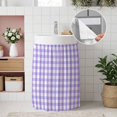 thumbnail image 4 of Buffalo Plaid Small Cabinet Curtains 11"W x 13"L, Farmhouse Purple Checkered Vintage Rustic Sink Skirt Dust-Proof Short Curtain for Bathroom Vanity Storage Cubby Desk, Self Adhesive Privacy Drapes, 4 of 9