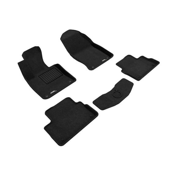 3D MAXpider 2019-2024 Fits Volvo S60 Gasoline V60 V60 Cross Country 1st Row 2nd Row Elegant Woven Nylon Black Floor Mat L1VV03504709