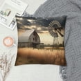thumbnail image 2 of Pratyus Windmill Barn Grass Pillow Cushion Covers Square Design Spring Style Zipper Closure 1PC 20x20in, 2 of 5