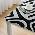 thumbnail image 5 of Acheng Zebra Print Geometric Shapes Abstract Drawing Square Tablecloth Waterproof 100% Polyester Fiber 40*40, 5 of 8