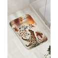 thumbnail image 3 of Ambesonne Leopard Bath Mat, Wild Autumn Woodland Art, 30.2" x 20", Burnt Sienna Amber and Grey, 3 of 3