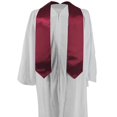 thumbnail image 2 of GraduationMall Unisex Adult Plain Graduation Stole 60" Maroon, 2 of 4
