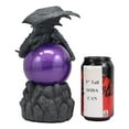 thumbnail image 4 of Ebros Twilight Dragon Resting On Purple Sandstorm Glass Ball Statue Sound Sensor Decor, 4 of 5