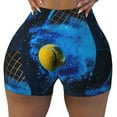 thumbnail image 2 of Fotbe Sports Tennis Ball Shorts Sin Costuras – Shorts Deportivos de Cintura Alta para Mujer, Elásticos para Gimnasio, Yoga, Running o Ciclismo-XX-Large, 2 of 8
