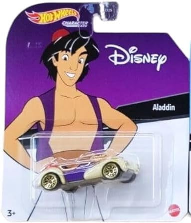Hot Wheels Disney Character Cars Collection, Aladdin and Jasmine Die-Cast Vehicles, 2-Pack, Ages 3+