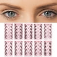 thumbnail image 2 of Happydeer 10 Pairs Half Fake Lashes Natural Curl Wispy Thick 3D Effect Removable Simulated Eyelash Planting Reusable Women Artificial Fiber Eyelashes Extension Makeup Supplies, 2 of 13