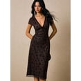 thumbnail image 7 of Women's Elegant Floral Print Mesh Midi Dress, Summer Fall Wedding Guest Dress, 7 of 7
