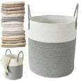 thumbnail image 2 of Laundry Basket, Household Storage Bucket, Small Gray, a Laundry Basket for Home Organization and Storage., 2 of 7