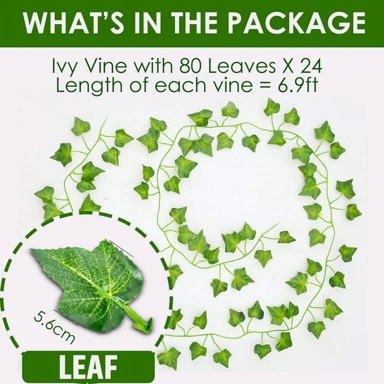 YOLETO 24-Pack Artificial Ivy Garland, 165 Feet Total photo 4