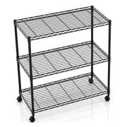Alvantor 3/4/5 Tier Heavy Duty Adjustable Metal Shelf with Wheels, No-Tool Assembly, Suitable for Garages, Kitchens, Storage Rooms, Laundry Rooms and Offices