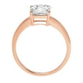 thumbnail image 3 of 2 ct Asscher Cut Simulated Diamond Solitaire 14K Rose Gold Womens Engagement Ring, 3 of 5