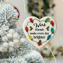 Heart Shaped Acrylic Hanging Decor with Gratitude Quotes Matte Finish for Party Home Decoration Gift Giving Includes Gold Rope(E)