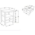 thumbnail image 6 of East at Main Westwood Modern Solid Wood 2-Drawer Nightstand, Brown, 6 of 7