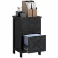 thumbnail image 1 of HOMCOM 3 Drawer File Cabinet with Silent Slides, Vertical Filing Cabinet for Hanging A4/Letter Size, Rustic Farmhouse Printer Stand with Storage for Home Office, Distressed Black, 1 of 10