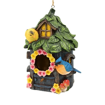 

ANLV Bird House Bird Resting Lovely Modelling Useful Winter Garden Hanging Bird House Pendant Craft