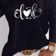 thumbnail image 5 of Blusas de manga larga con estampado de amor sin tirantes a la moda para mujer Pompotops gfhjh2772, 5 of 6