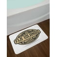 thumbnail image 2 of Fiji Bath Mat, Welcoming Pacific Paradise Emblem Inspired Design Tropical Summer Holiday, Plush Bathroom Decor Mat with Non Slip Backing, 29.5" X 17.5", Dark Taupe Pale Camel, by Ambesonne, 2 of 2