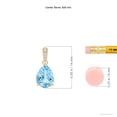 thumbnail image 3 of ANGARA Natural Prong-Set Pear Aquamarine Pendant with Diamond Bale in 14K Yellow Gold for Women (Size-8x6mm) | March Birthstone, Anniversary, Jewelry Gift for Women | Natural Aquamarine Necklace, 3 of 9