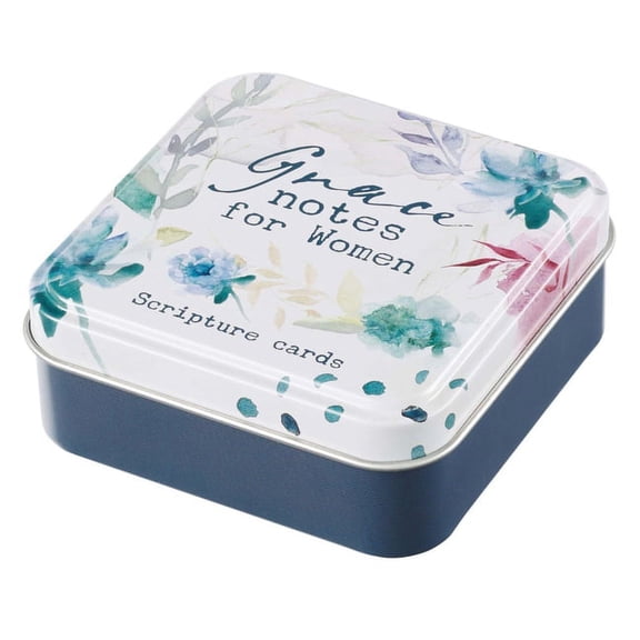 Christian Art Gifts Scripture Cards, Grace Notes for Women - Daily Scripture Encouragement for Women in Tin, 50 Double Sided Cards