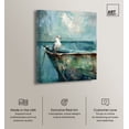 thumbnail image 2 of Seagull And Boat Canvas Coastal Wall Art by Art Remedy, Gallery Wrapped, 36" x 45", 2 of 7