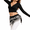 Black-Silver, variant on Belly Dance Hip Scarf, with Coin Fringe, for Belly Dance Performance Parties Rave
