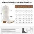 thumbnail image 6 of SMILIN Women's Western Cowgirl Boots, Embroidered Pointed Toe Mid-Calf Country Boots, White, Size 11, 6 of 9